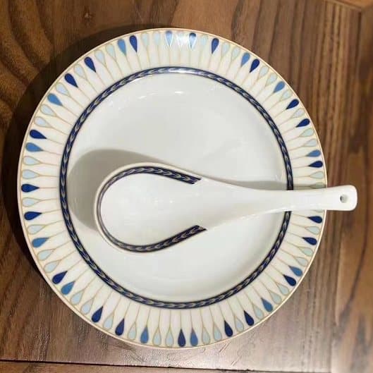 Blue Finch Feather — 28-piece Family Service — a second view of the service