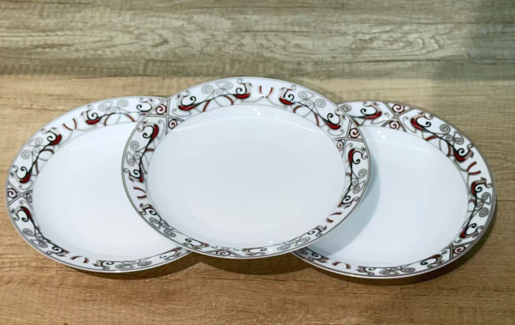 Meadow Floral — 6-piece Rice Set (8″ deep plates)