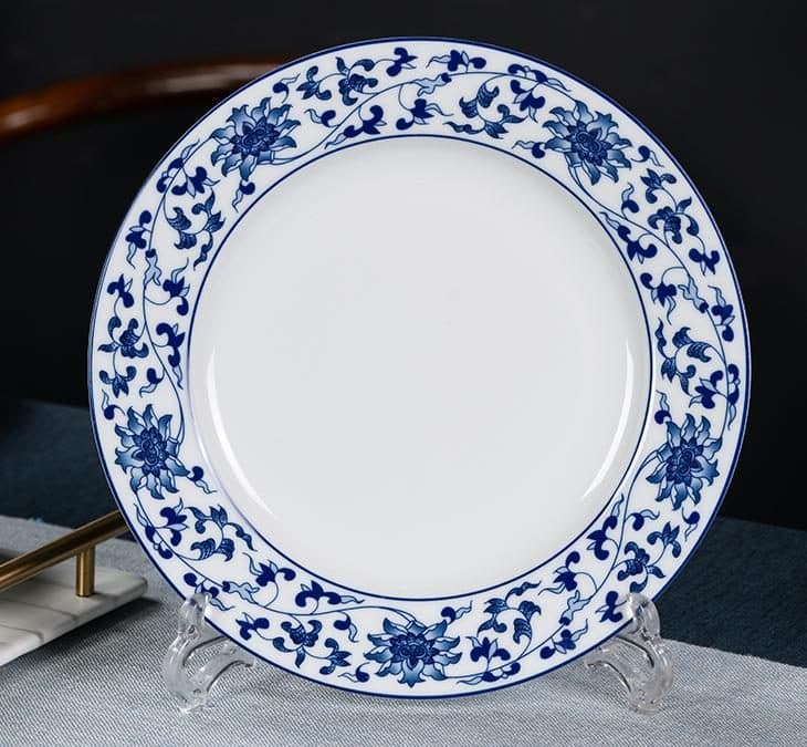 Red Leaf Ancient Charm Scroll — a 62-piece Chinese porcelain dinner service