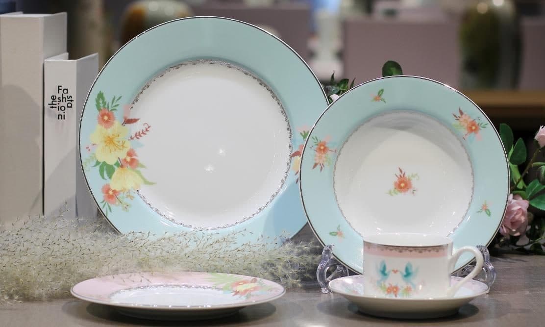 The Red Leaf Attachment service, 20 pieces of high-fired Jingdezhen porcelain